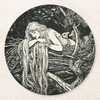 Dessous-de-verre Rond En Papier Dessous de verre papier Art Nouveau