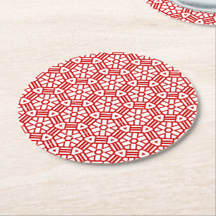 Dessous-de-verre Rond En Papier Dessous de verre papier - Hexagon avec barres