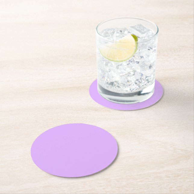 Dessous-de-verre Rond En Papier Dessous de verre papier rond Mauve (En situation)
