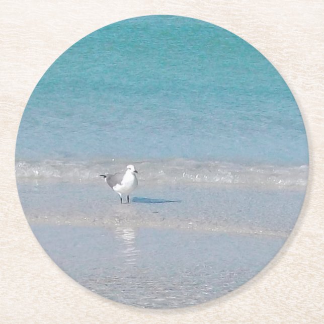 Dessous-de-verre Rond En Papier Dessous de verre papier Seashore (Devant)