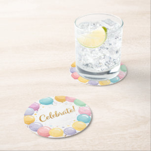 Dessous-de-verre Rond En Papier Dessous de verre pour boisson de fête d'anniversai