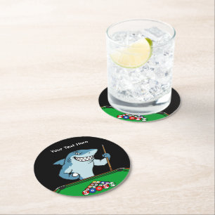 Dessous-de-verre Rond En Papier Dessous de verre pour invités de billard américain