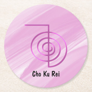 Dessous-de-verre Rond En Papier Dessous de verre Reiki Infused Cho Ku Rei
