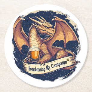 Dessous-de-verre Rond En Papier Dessous de verre RPG de brasserie