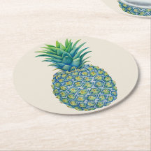 Dessous de verre tropicaux hawaïens d'ananas