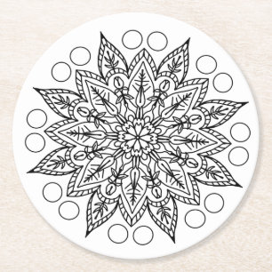 Dessous-de-verre Rond En Papier dessous de verre tulipe me couleur