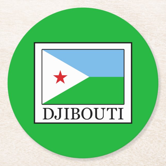 Dessous-de-verre Rond En Papier Djibouti (Devant)