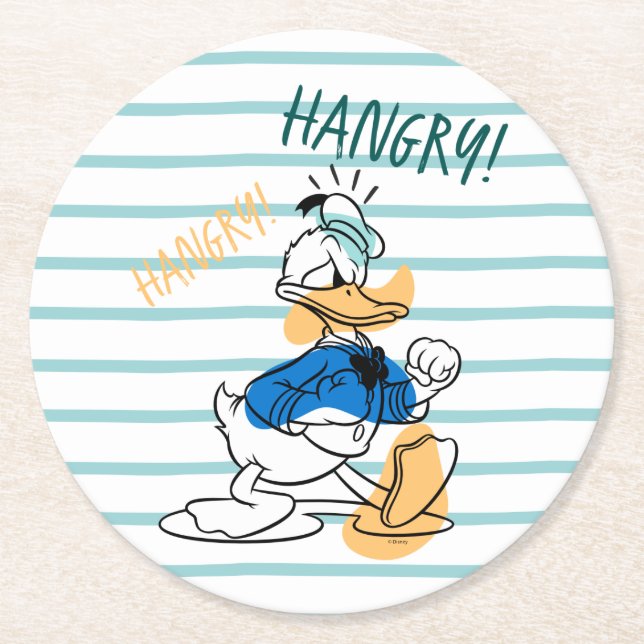 Dessous-de-verre Rond En Papier Donald Duck | Hangry Hangry (Devant)