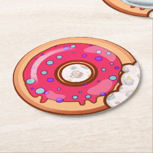 Dessous-de-verre Rond En Papier Donut