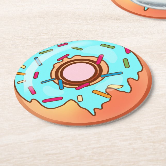 Dessous-de-verre Rond En Papier Donut (Incliné)