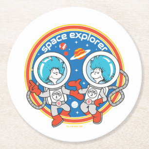 Dessous-de-verre Rond En Papier Dr Seuss   Cadet Un Cadet Deux Espace Explorer