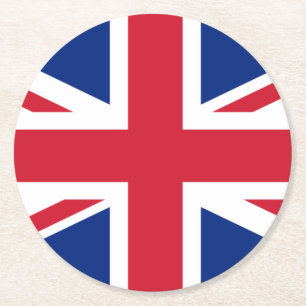 Dessous-de-verre Rond En Papier Drapeau du Royaume-Uni