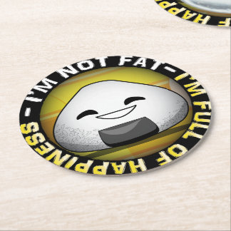 Dessous-de-verre Rond En Papier Drôle riceball japonais