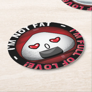 Dessous-de-verre Rond En Papier Drôle riceball japonais