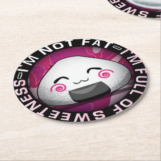 Dessous-de-verre Rond En Papier Drôle riceball japonais