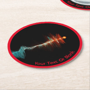 Dessous-de-verre Rond En Papier Dualité de la vague de particules