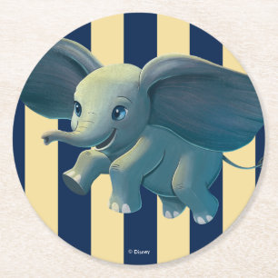 Dessous-de-verre Rond En Papier Dumbo  L'Art Peint Dumbo Volant