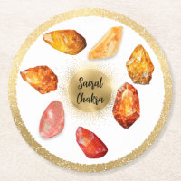 *~* Eau AP64 Emoto Sacral Chakra Dessous de verre 