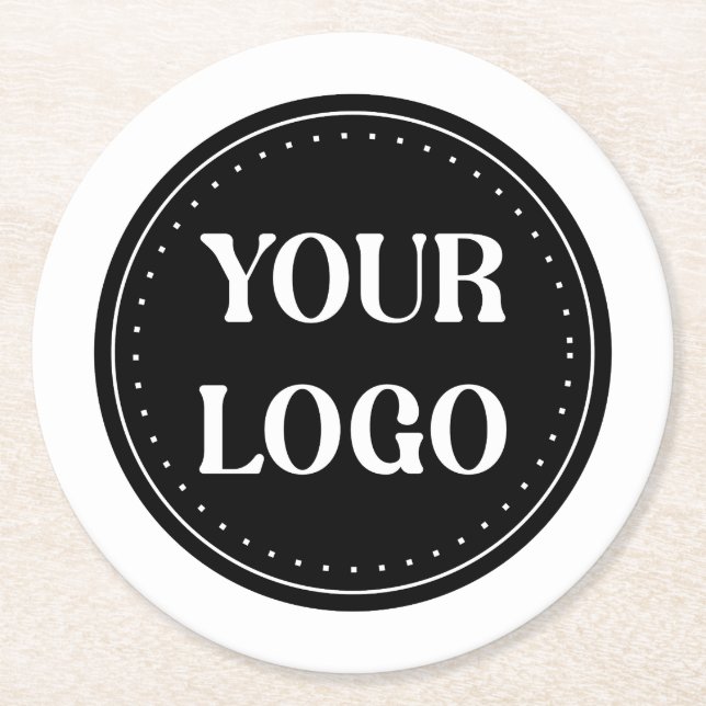 Dessous-de-verre Rond En Papier élégant, contemporain, poli et personnalisable (Devant)