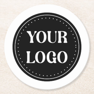 Dessous-de-verre Rond En Papier élégant, contemporain, poli et personnalisable