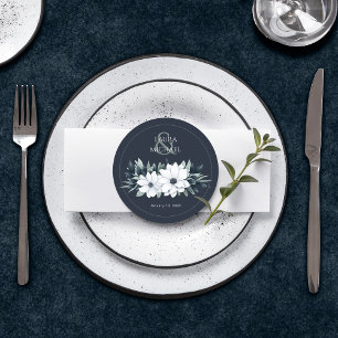 Dessous-de-verre Rond En Papier Élégant Dessous de verre Turquoise papier rond de 