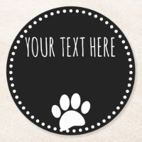 Empreinte de patte de chien texte personnalisé noi