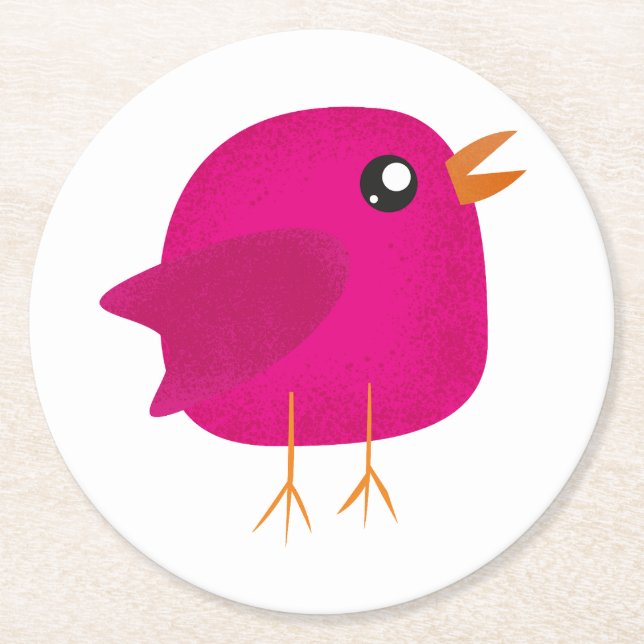 Dessous-de-verre Rond En Papier Enfants mignonette birdy (Devant)