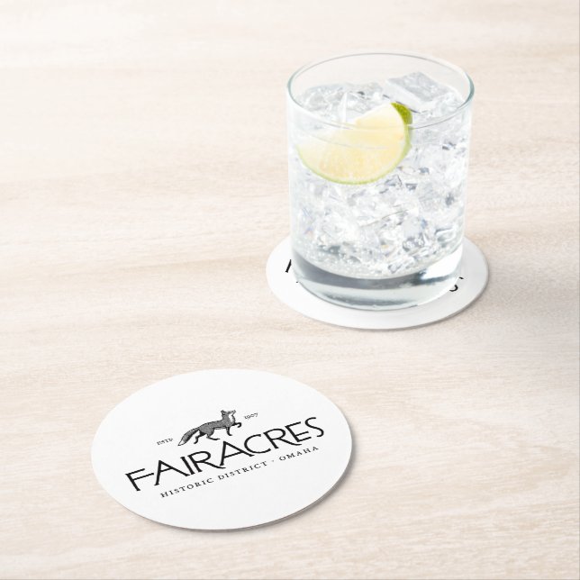 Dessous-de-verre Rond En Papier Fairacres (En situation)