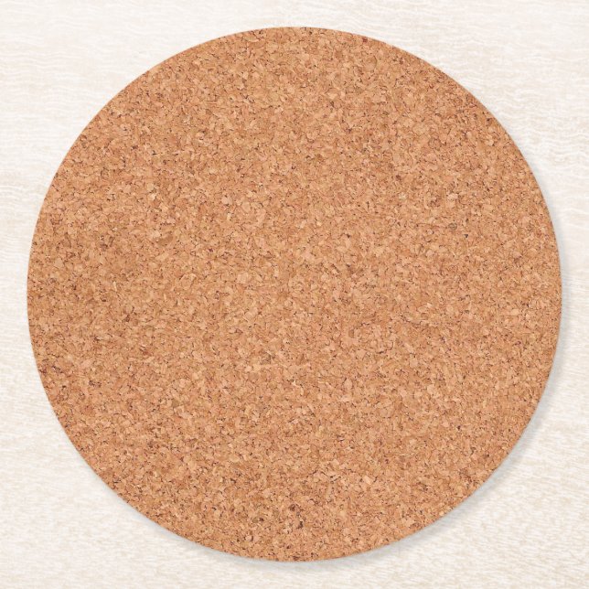 Dessous-de-verre Rond En Papier Faux Corkboard (Devant)