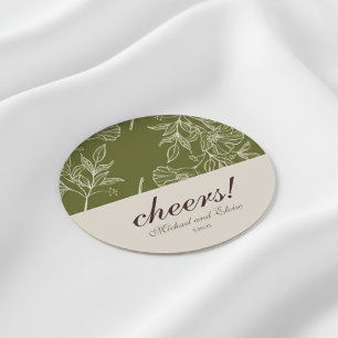 Dessous-de-verre Rond En Papier Faveur de dessous de verre de mariage Fleurs Tons 
