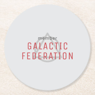 Dessous-de-verre Rond En Papier Fédération galactique
