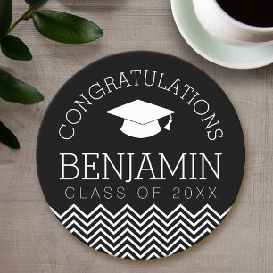 Dessous-de-verre Rond En Papier Félicitations Graduate Graduate Graduate PEUT MODI