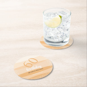 Dessous-de-verre Rond En Papier Fête d'été moderne en rose