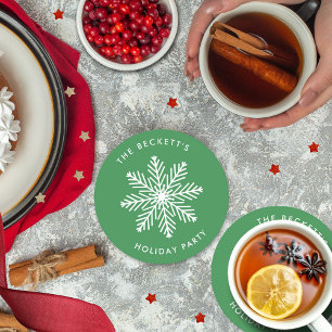 Dessous-de-verre Rond En Papier Fête Festive Fête de Noël