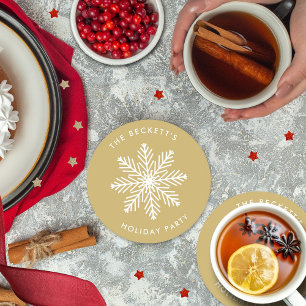 Dessous-de-verre Rond En Papier Fête Festive Fête de Noël