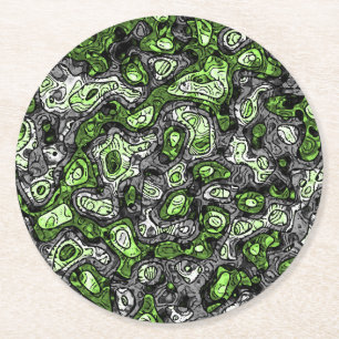 Dessous-de-verre Rond En Papier Fier trippy grunge funky abstrait agender Pride