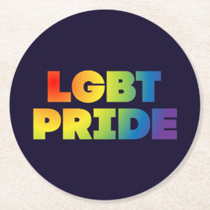 DESSOUS-DE-VERRE ROND EN PAPIER FIERTÉ LGBT