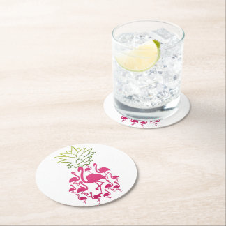 Dessous-de-verre Rond En Papier Flamingo Stone Coaster| Coaster en pierre Lover