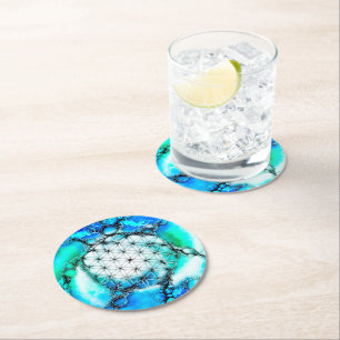 Dessous-de-verre Rond En Papier Fleur De Vie - Façons Colorées 2