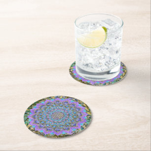 Dessous-de-verre Rond En Papier Fleur De Vie - Mandala India Style 2