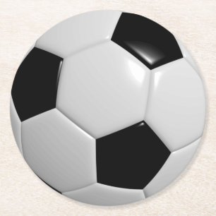 Dessous-de-verre Rond En Papier Football FootBall Sport