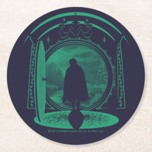 Dessous-de-verre Rond En Papier FRODO™ quittant LA TERRE NATALe™ Silhouette
