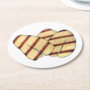 Dessous-de-verre Rond En Papier Fromage frit chypriote Halloumi Grilling Fromage v