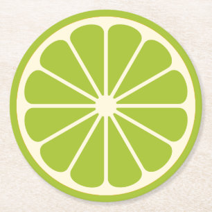 Dessous-de-verre Rond En Papier Fruit de chaux