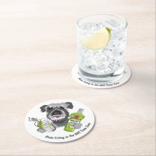 Dessous-de-verre Rond En Papier Fuseau horaire GNT