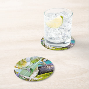 Dessous-de-verre Rond En Papier Gecko