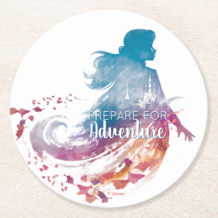 Dessous-de-verre Rond En Papier Gelée 2 : Silhouette d'Anna Watercolor