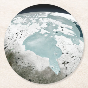Dessous-de-verre Rond En Papier Glace Maritime De La Baie D'Hudson Le 29 Avril 200
