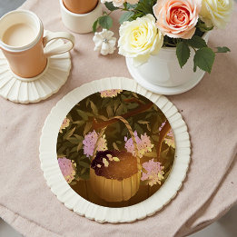 Dessous-de-verre Rond En Papier Golden Hour Blackberry Basket