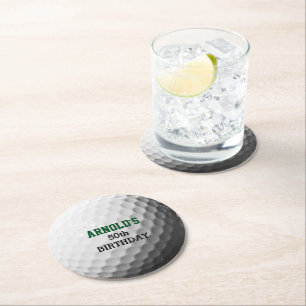 Dessous-de-verre Rond En Papier Golf Ball Party